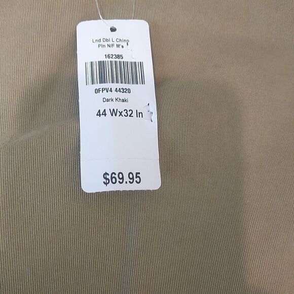 L.L. Bean Fleece Lined Pants Men's 44x32 Beige Straight Leg Natural. - Picture 3 of 9